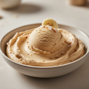 Banana nice cream served in a bowl