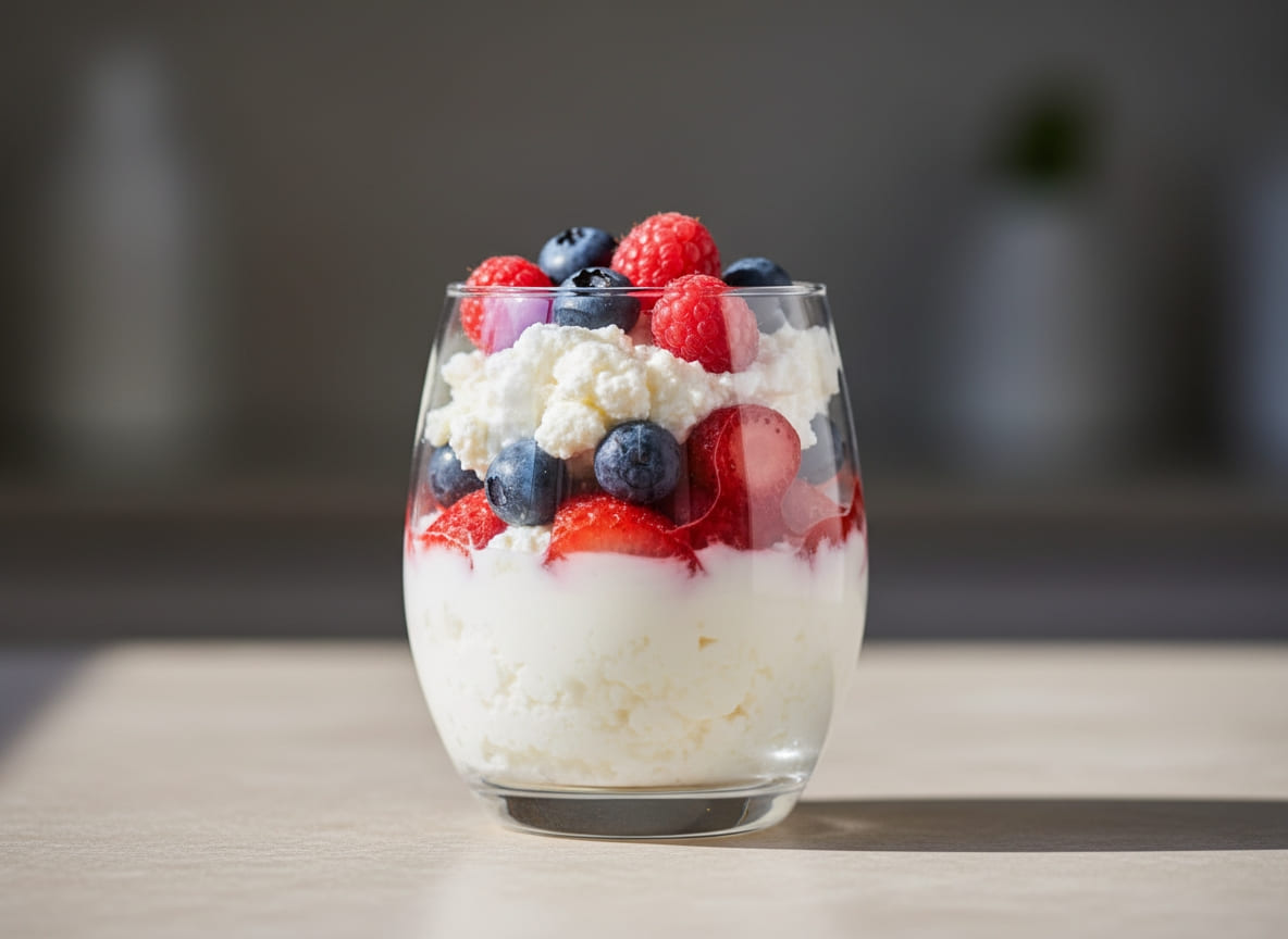 Berry Parfait with Cottage Cheese (GLP-1 High-Protein Snack)
