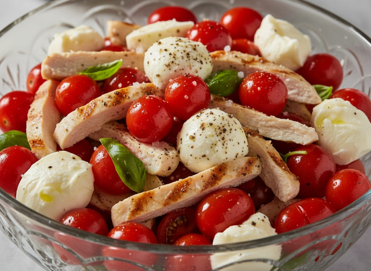 Caprese Chicken Salad (GLP-1 High-Protein Lunch)
