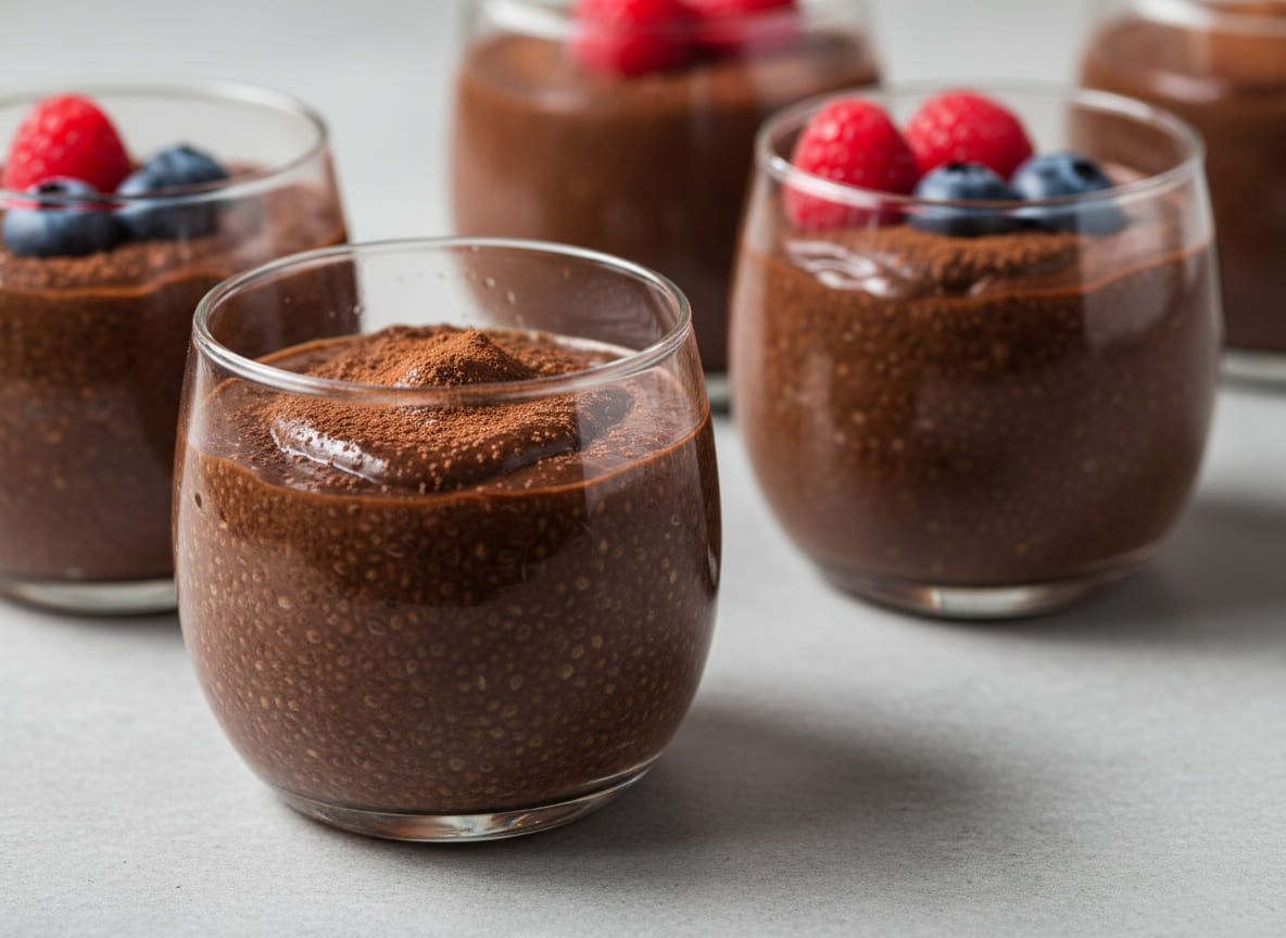 Chia Pudding Brownie Cups (GLP-1 High-Fiber Dessert)