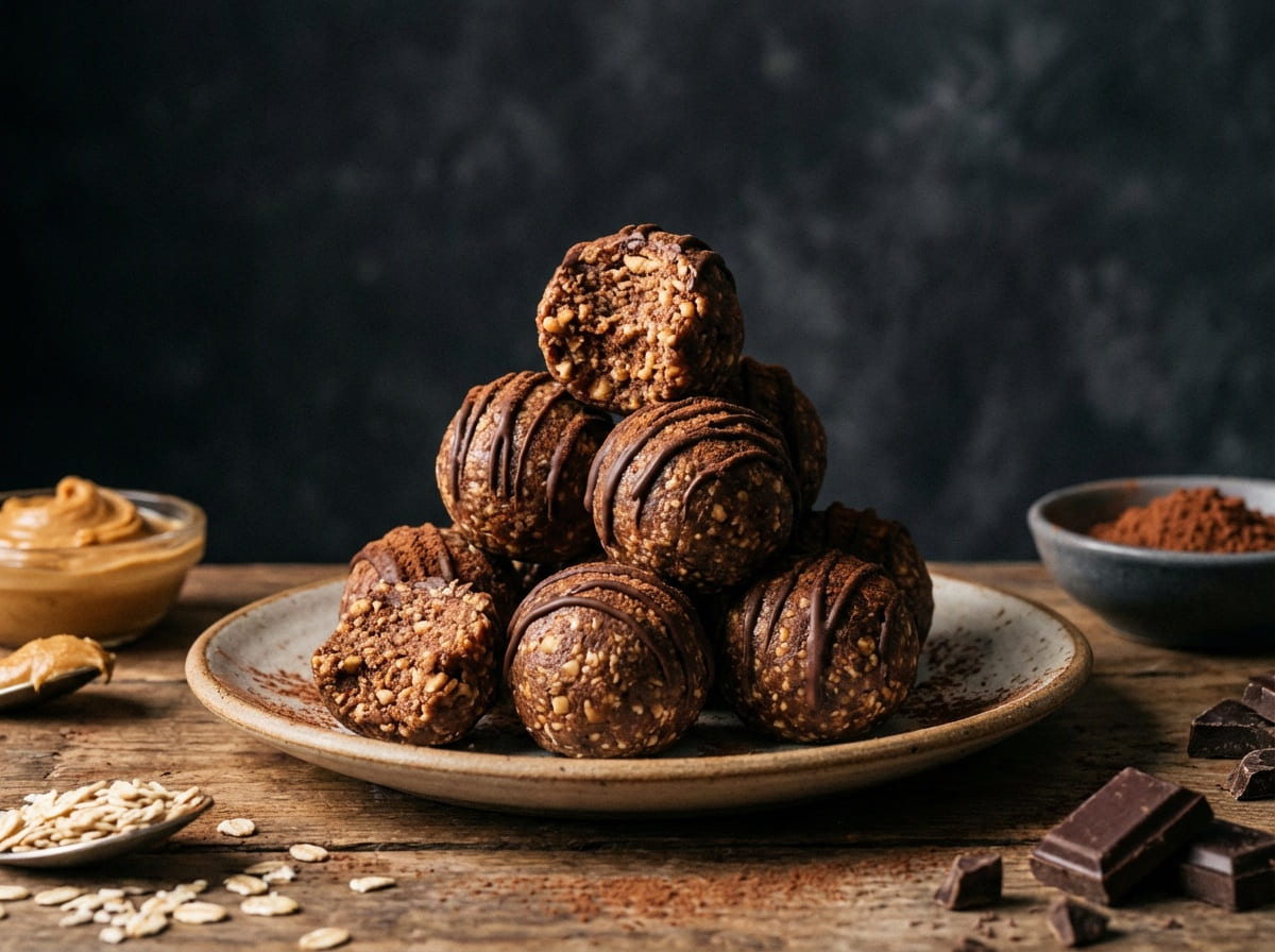 Chocolate Peanut Butter Protein Balls (GLP-1 Snack)