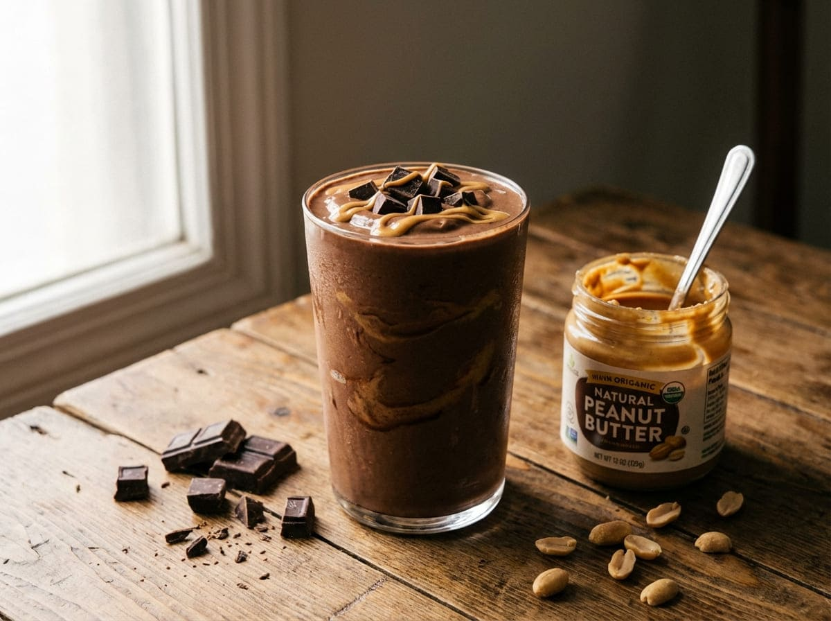 Chocolate Peanut Butter Protein Smoothie (High-Protein, GLP-1 Friendly)