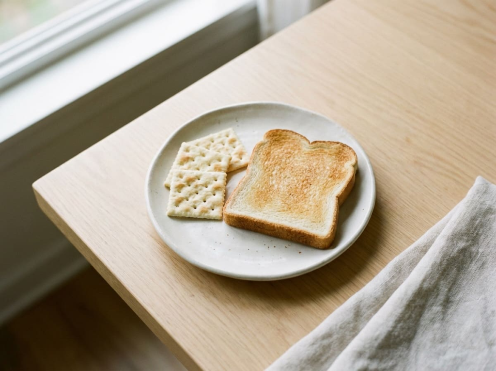 Crackers and plain toast for GLP-1 nausea symptoms