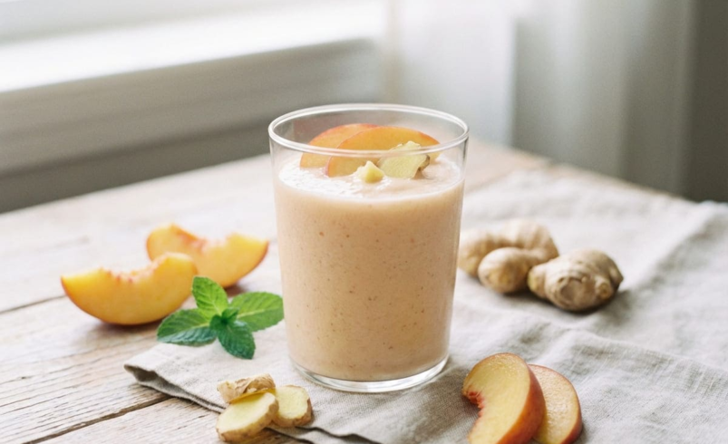 Ginger Peach Smoothie (Anti-Nausea, GLP-1 Friendly)