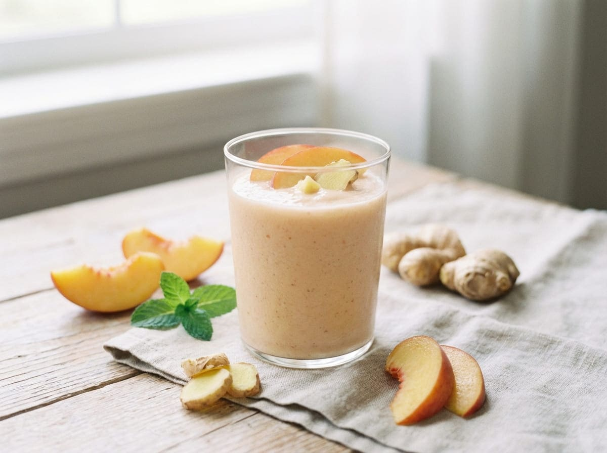 Ginger Peach Smoothie (Anti-Nausea, GLP-1 Friendly)