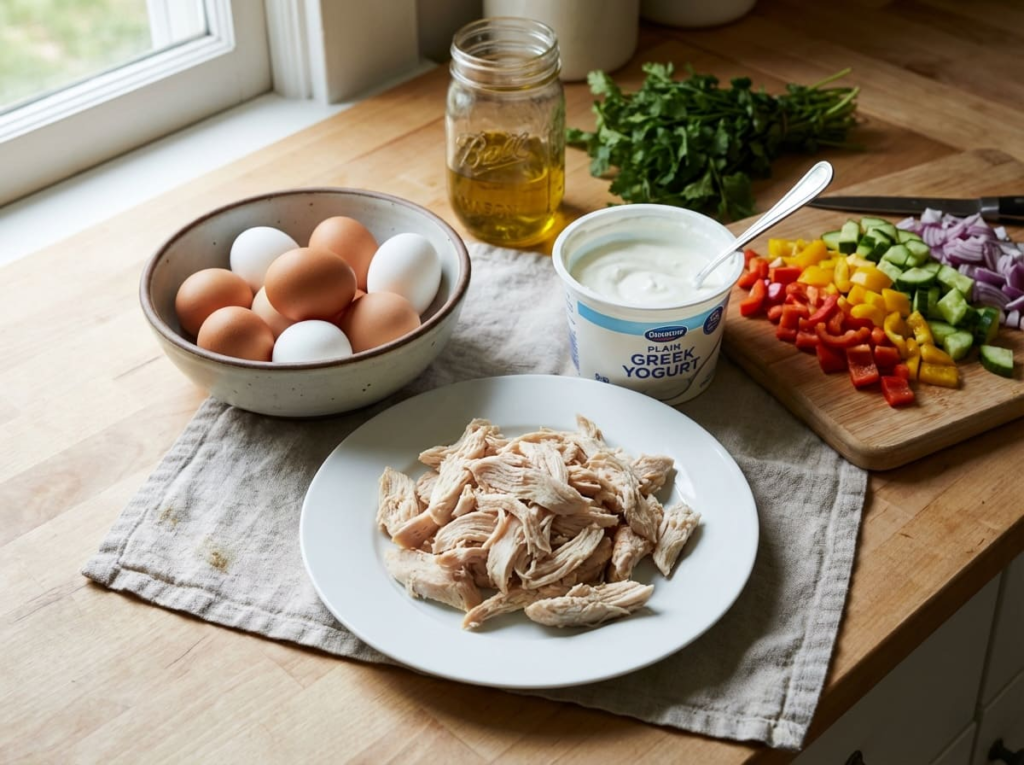 Variety of high protein foods for GLP-1 meal plan