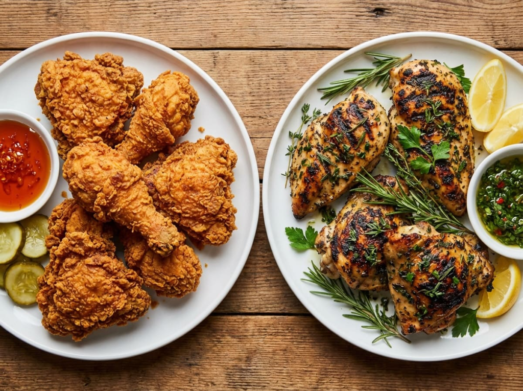 Fried vs healthy chicken for GLP-1 diet