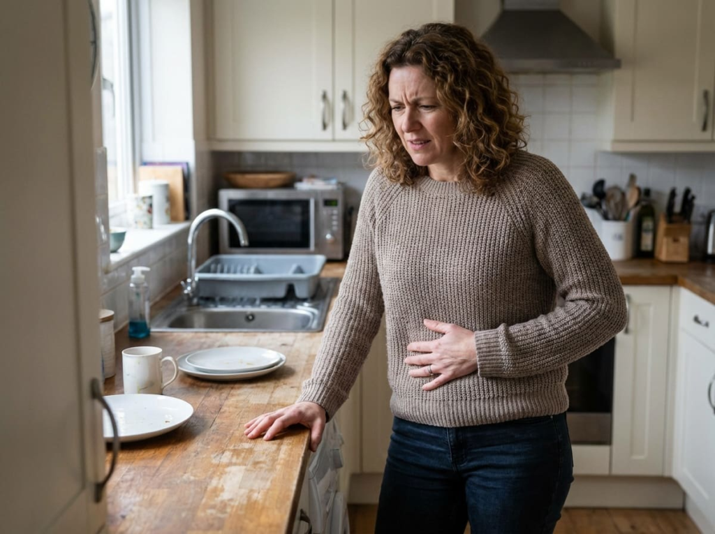 Woman experiencing GLP-1 nausea