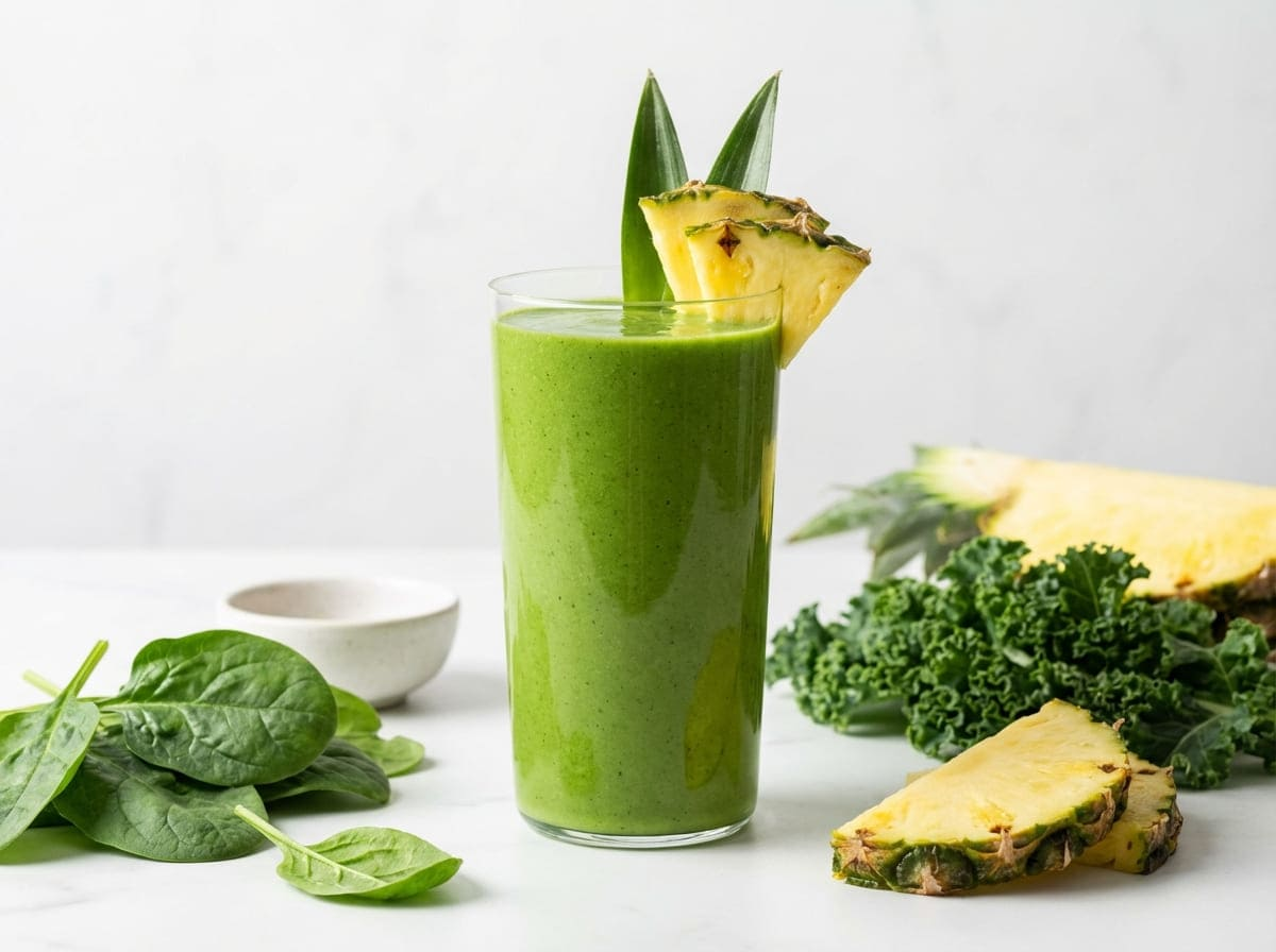 Green Smoothie with Pineapple (Nutrient-Dense, GLP-1 Friendly)