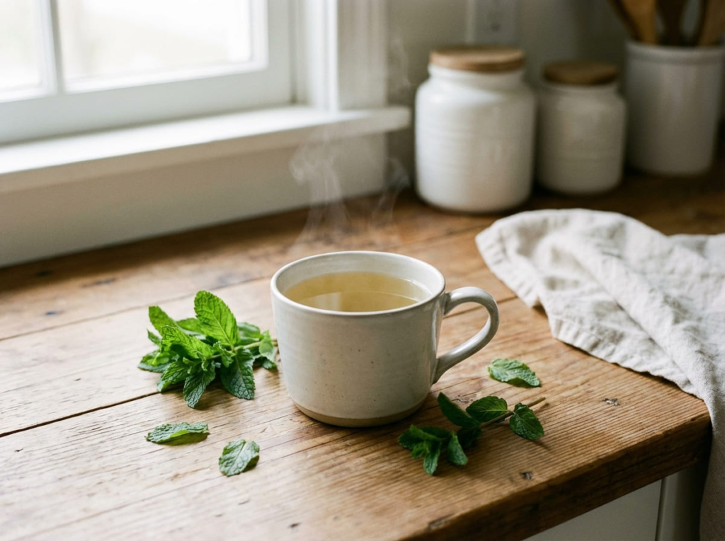 Peppermint tea for GLP-1 nausea