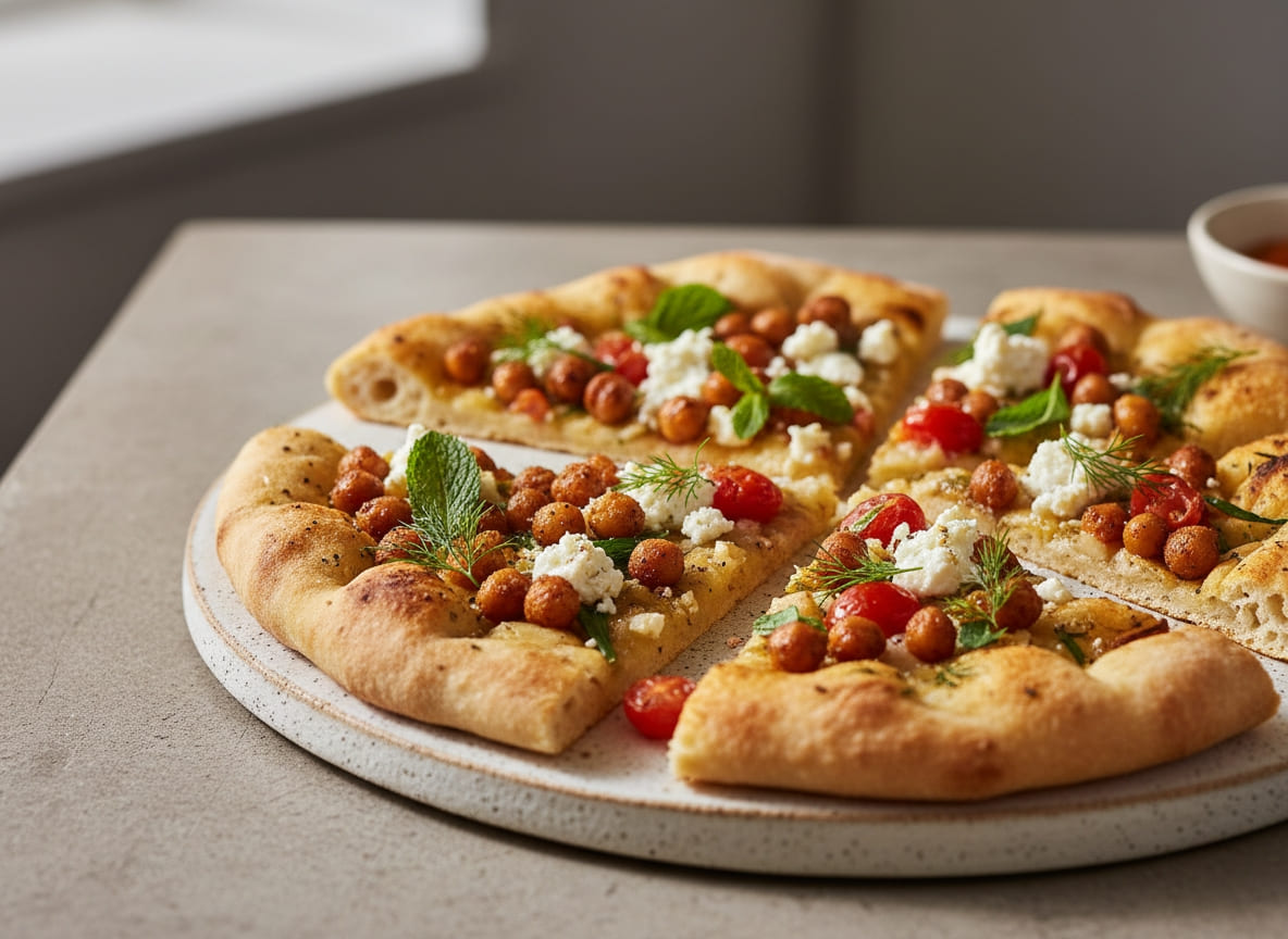 Mediterranean Chickpea and Feta Flatbread (GLP-1 Friendly Recipe)