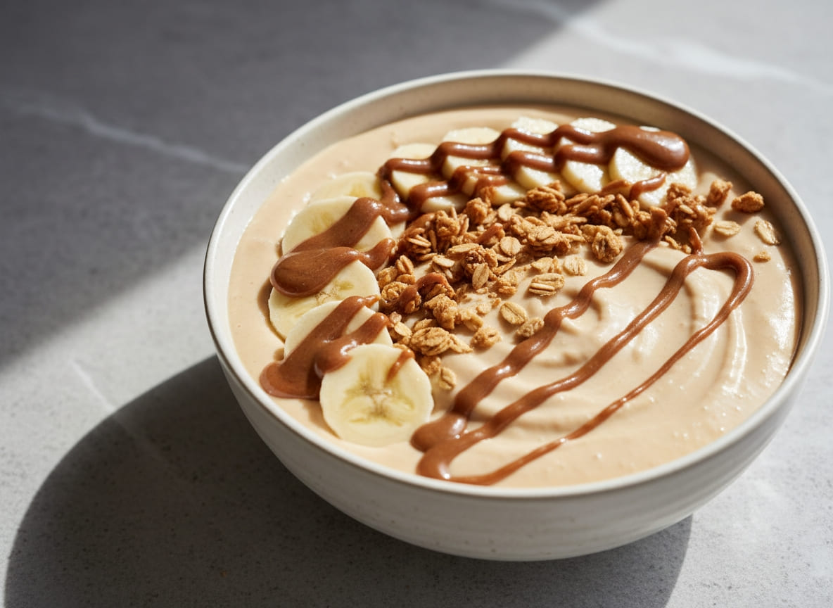 Peanut Butter Banana Protein Smoothie Bowl (GLP-1 Breakfast)