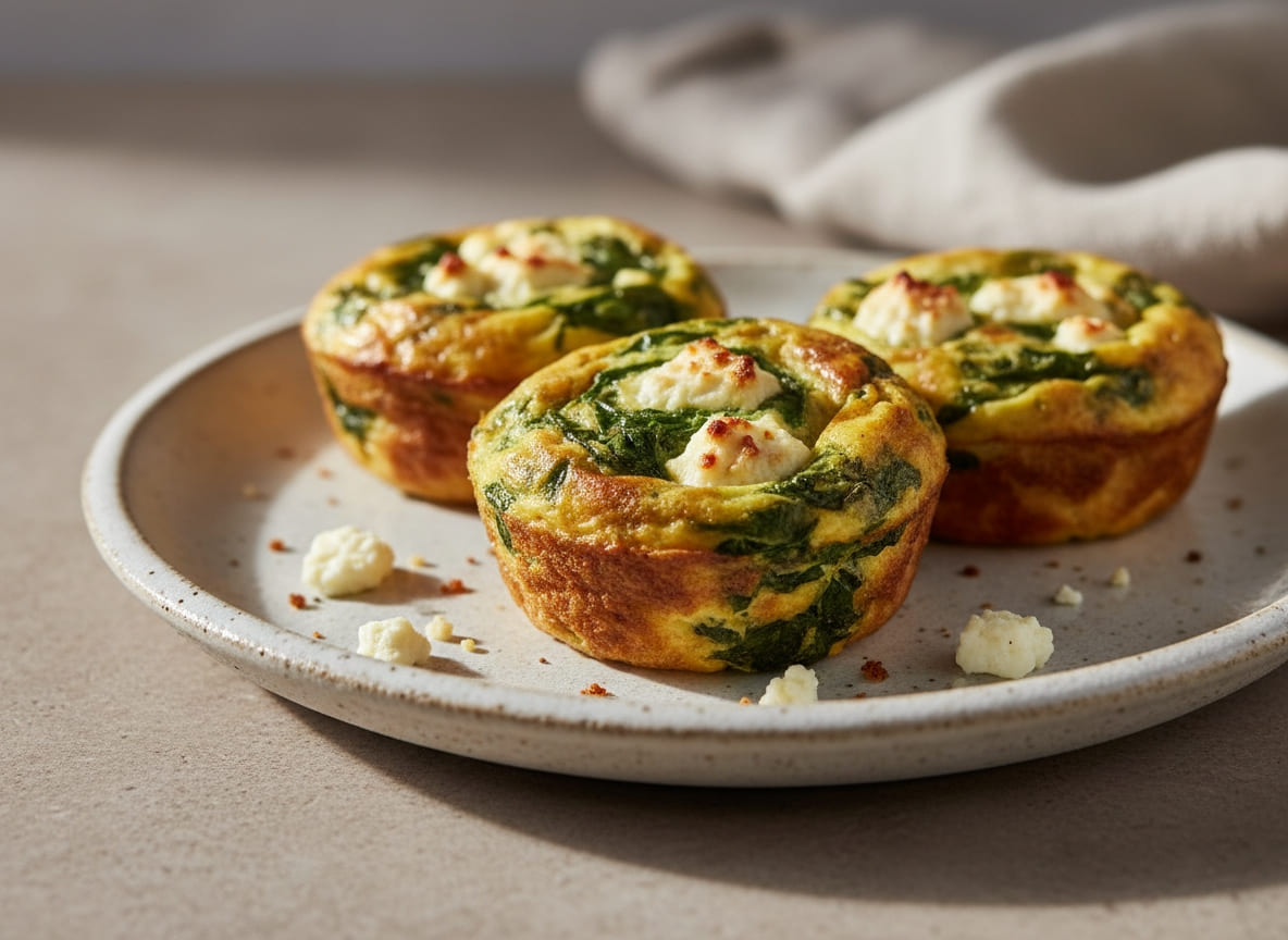 Spinach & Feta Egg Muffins Recipe (GLP-1 Breakfast)