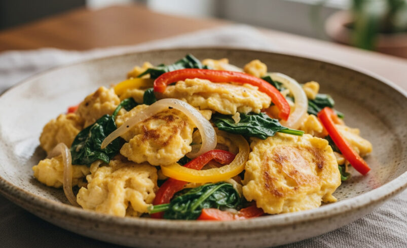 Veggie-Loaded Scrambled Eggs (GLP-1 Friendly Breakfast)