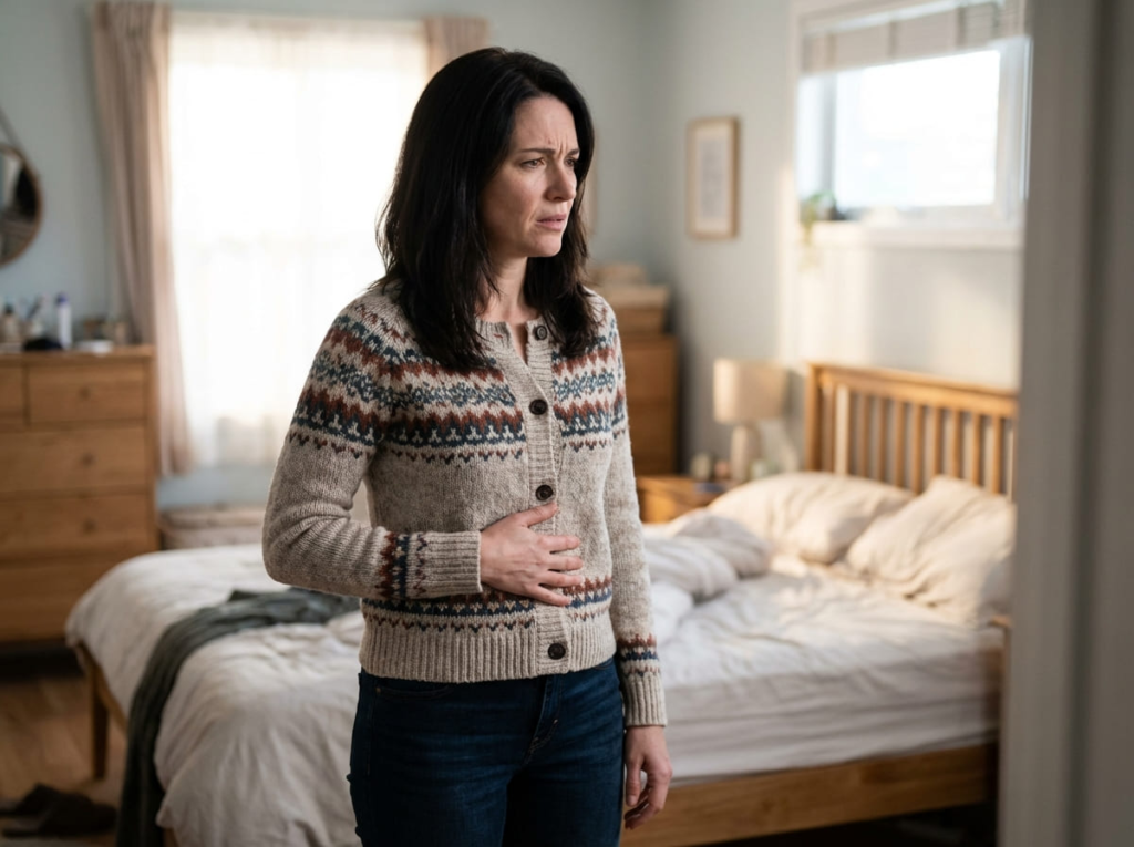 Woman experiencing GLP-1 side effects