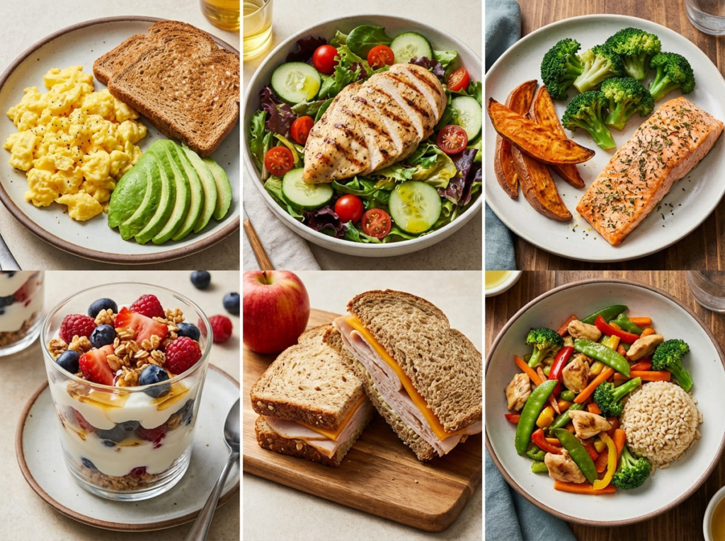 Example of healthy meals for Day 1 of GLP-1 diet