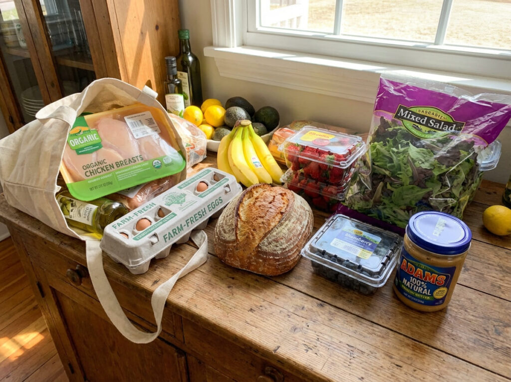 Healthy grocery haul for a GLP-1 diet